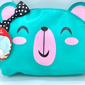 Bear Cosmetic Makeup Pouch Bag Candy Apple Bath Body Lotion Gift Set